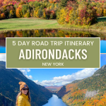Pinterest Pin for Adirondacks Road Trip Itinerary